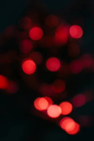 Bokeh Rosso Sfondo Nero Sfocato Sfondo Rosso Sfondo Sfocato Luci — Foto Stock