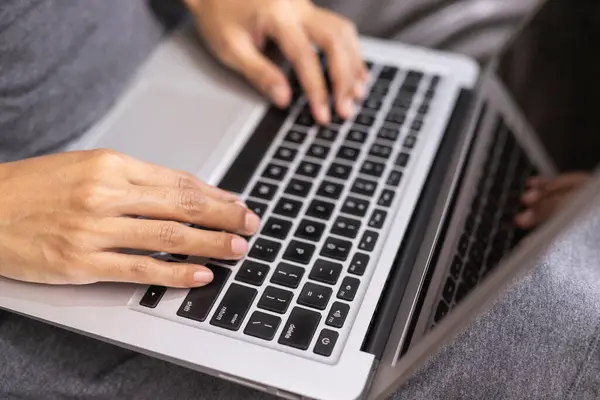 Hand Typing Computer Keyboard — Stock Photo, Image