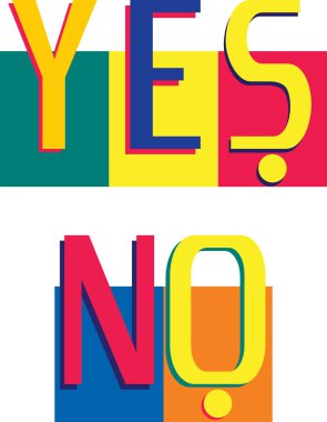 Farklı renklerdeki dikdörtgenlerin arka planında iki kelime 