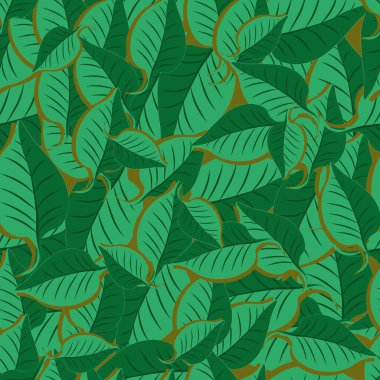 Yeşil yapraklar pürüzsüz desen