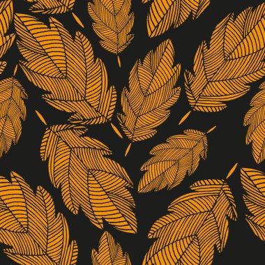 turuncu yapraklar pürüzsüz desen