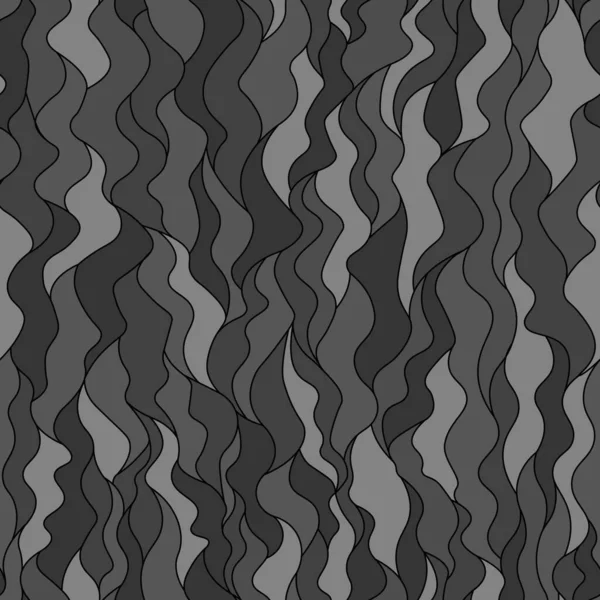 Nahtloses Muster Für Graue Wellen — Stockvektor