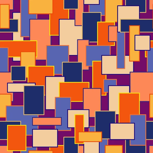 Rektanglar Geometriskt Sömlöst Mönster — Stock vektor