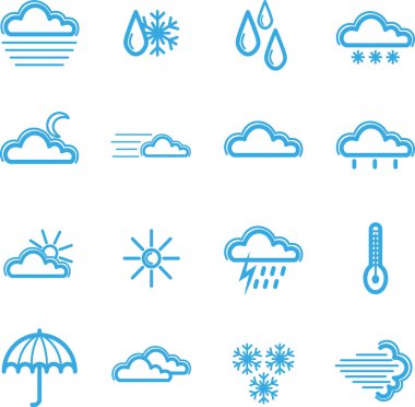 Yöney ana hatları meteorolojik simgelerin kümesi