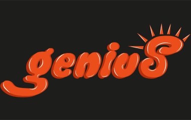 Benzersiz yazı tipinde dahi kelimesi