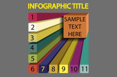 3B vektör bilgi şablonu