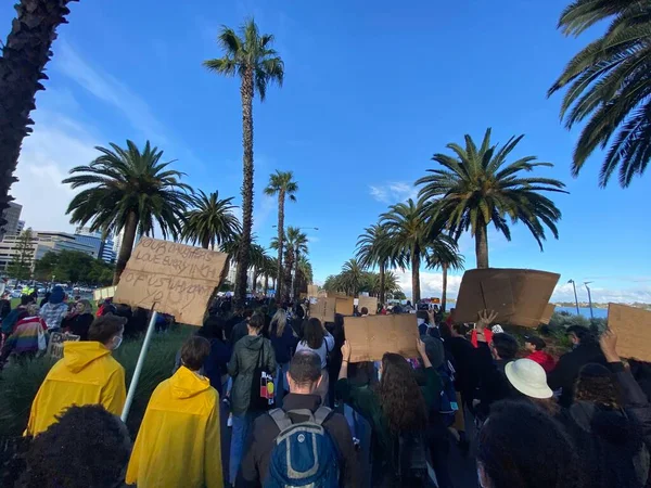 Black Lives Matter Protest March Rally Perth Western Australia — Stock Photo, Image