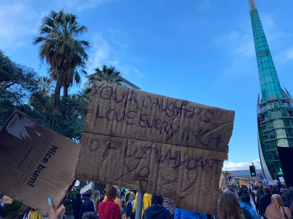 Black Lives Matter Protest March Rally Perth Western Australia — Stock Photo, Image