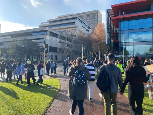 Black Lives Matter Protest March Rally Perth Western Australia — Stock Photo, Image