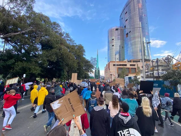 Black Lives Matter Protest March Rally Perth Western Australia — Stock Photo, Image