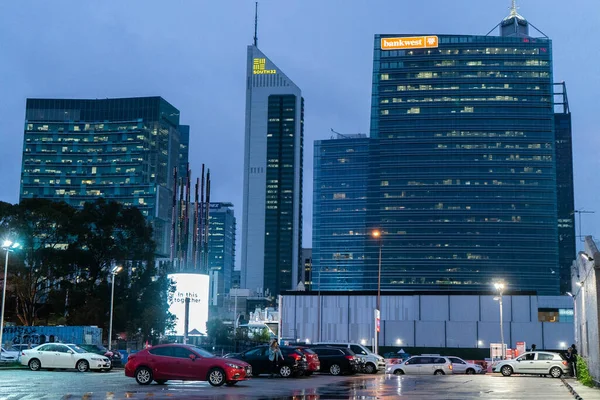 Uitzicht Perth Stad Regen — Stockfoto