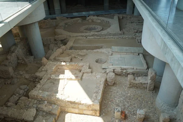 Les Ruines Grèce Antique Sous Musée — Photo