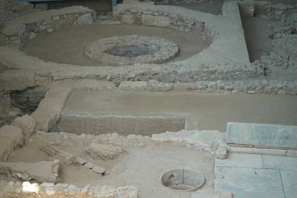 Las Ruinas Antigua Grecia Debajo Del Museo —  Fotos de Stock