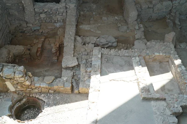 Les Ruines Grèce Antique Sous Musée — Photo