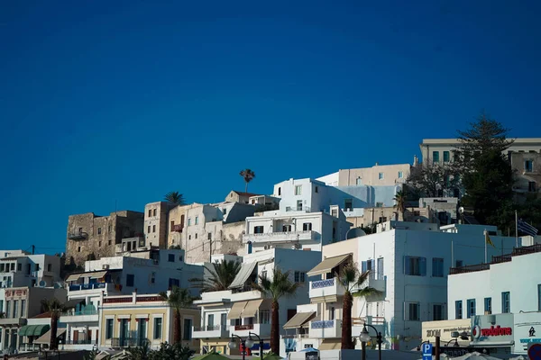 Város Sziget Naxos Görögország — Stock Fotó