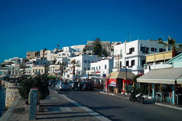 Principal Cidade Ilha Naxos Grécia — Fotografia de Stock