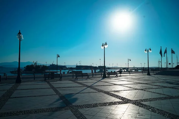 Praça Cidade Grega Naxos — Fotografia de Stock