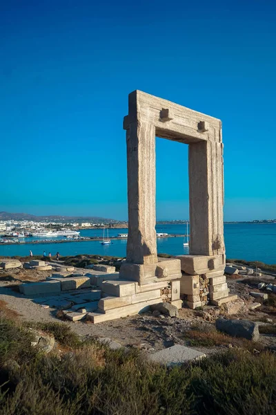 Naxos Adası 'ndaki antik Mycaenean tapınağı. 
