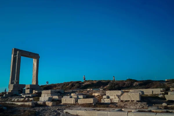 Antigo Templo Micênico Sítio Arqueológico Ilha Naxos — Fotografia de Stock