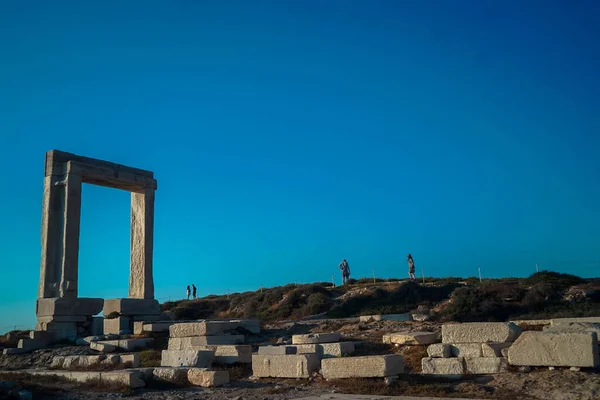 Naxos adasındaki antik Miken tapınağı / arkeolojik alan