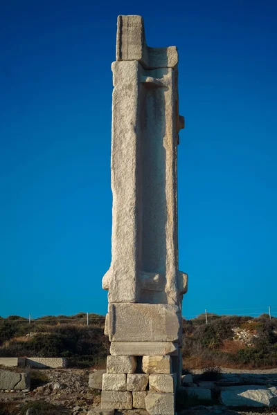 Ancien Temple Mycénien Site Archéologique Sur Île Naxos — Photo