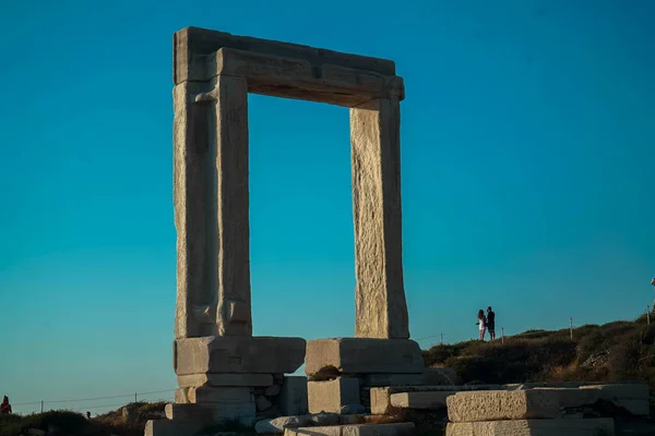 Antigo Templo Micênico Sítio Arqueológico Ilha Naxos — Fotografia de Stock