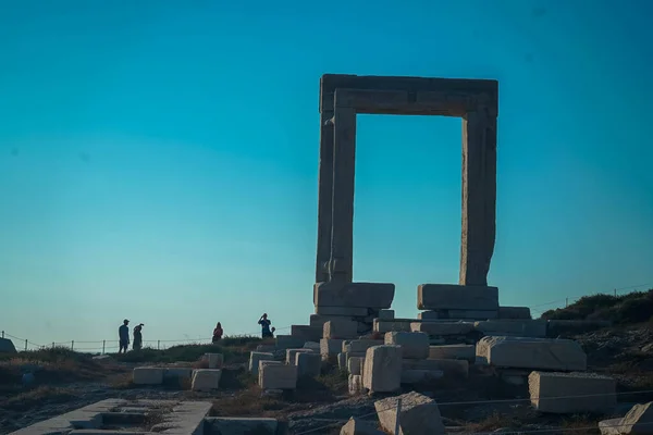 Antigo Templo Micênico Sítio Arqueológico Ilha Naxos — Fotografia de Stock