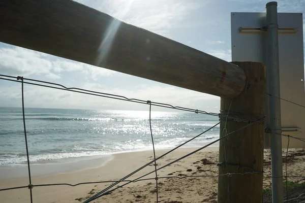 Пляж Мандури Складався Піску Будівель Моря Людей Західної Австралії — стокове фото