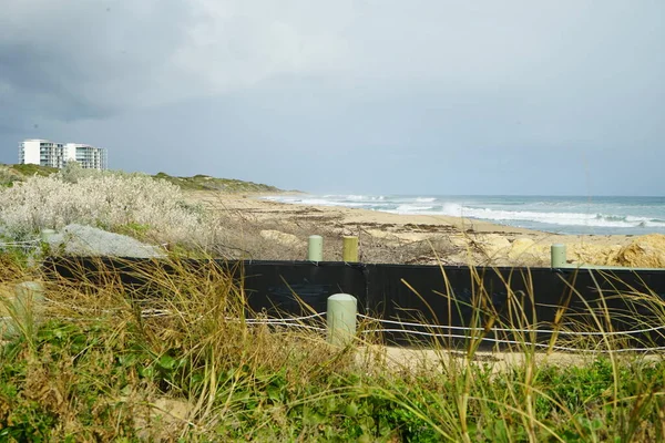 Mandurah Beach Comprised Sand Buildings Sea People Western Australia — Stock Photo, Image