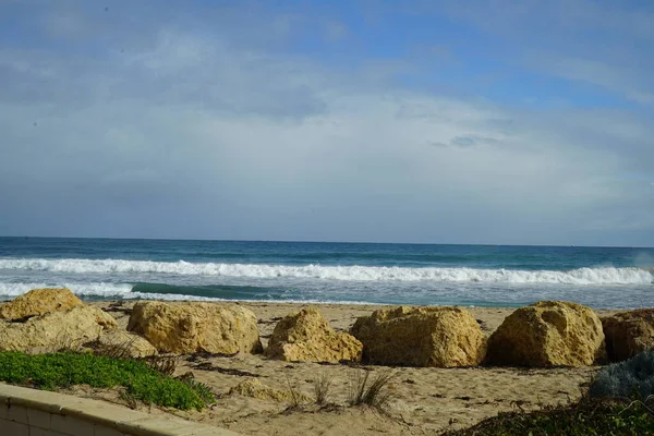 Пляж Мандура Состоящий Песка Зданий Моря Людей Западной Австралии — стоковое фото