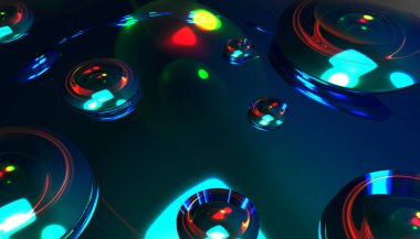 Soğuk ve gökyüzü mavi soyut arkaplan