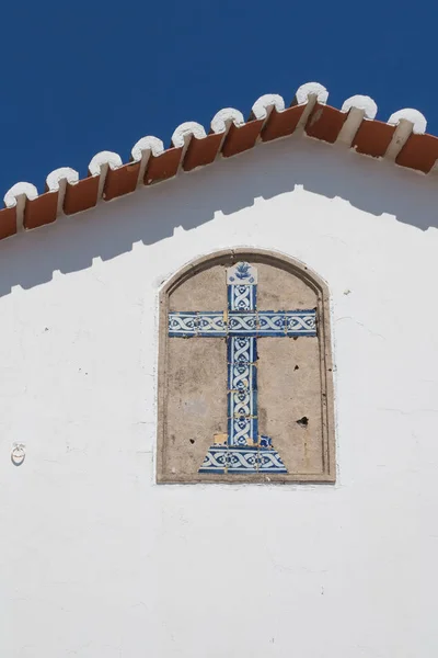 Witte Zijwand Van Een Kerk Van Nossa Senhora Rocha Met — Stockfoto