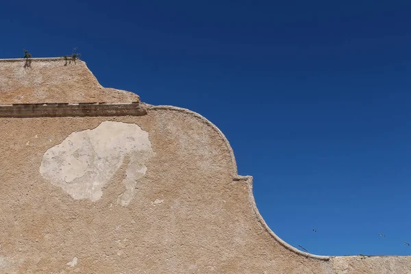 Detalle Arquitectura Tradicional Portuguesa Antigua Fortaleza Portuguesa Jadida Marruecos Cielo — Foto de Stock