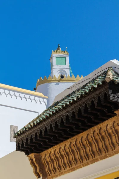 Toppen Tornet Stora Moskén Den Tidigare Portugisiska Fästningen Jadida Marocko — Stockfoto
