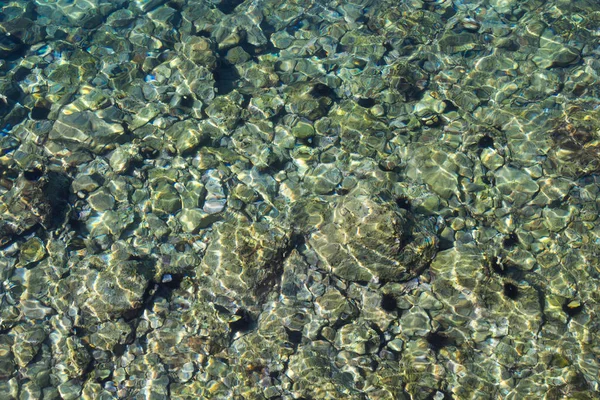 Czyste Wody Morza Adriatyckiego Wyspie Krk Kamienie Dnie Niektóre Typowe — Zdjęcie stockowe