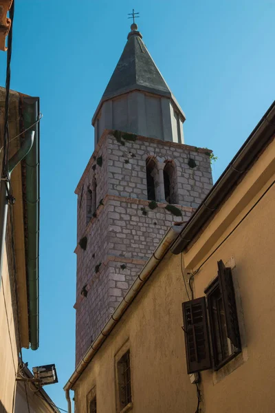 Torre Piramidal Iglesia Nuestra Señora Salud Una Catedral Románica Anteriormente — Foto de Stock