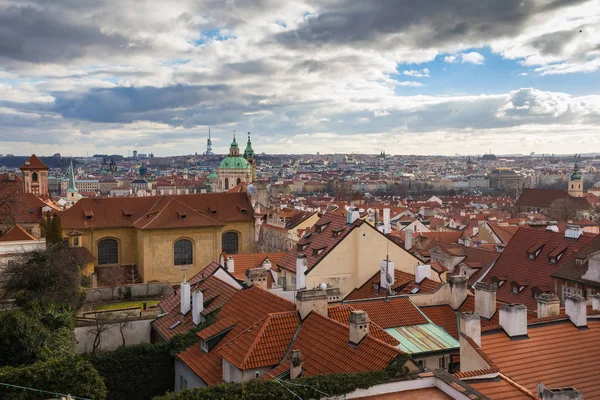 Vue Sur Les Toits Des Bâtiments Vieille Ville Avec Ses — Photo