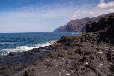 Batı Tenerife'de Atlantik okyanusu kıyısı, İspanya