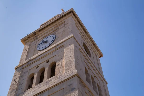 Tower of St. George church in Primosten, Croatia — Stock Photo, Image