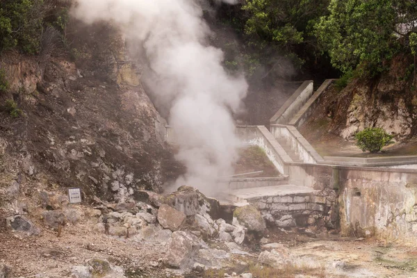 Details of the thermal spa, Furnas, Sao Miguel — Stock Photo, Image