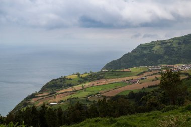 Nature with a mountain and ocean, Sao Miguel