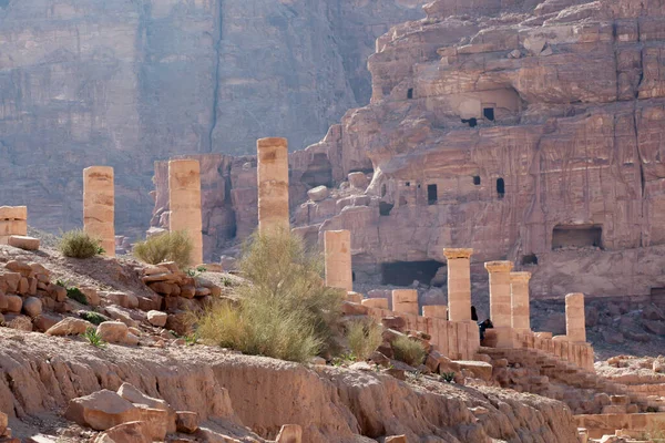 Petra Jordan的废墟 — 图库照片