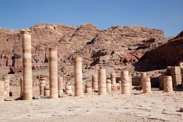 Ruínas Cidade Perdida Petra Jordânia — Fotografia de Stock