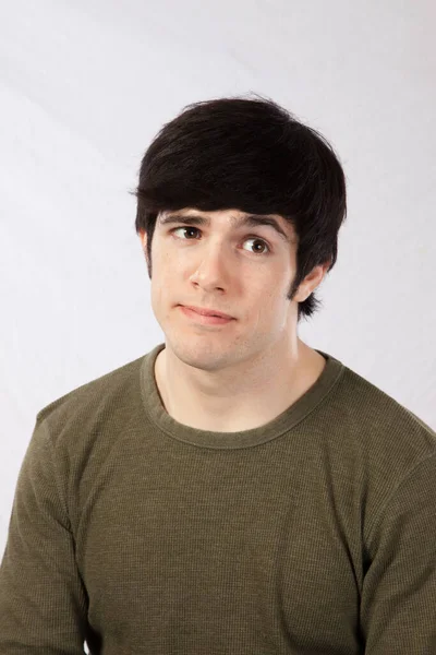 Happy Man Green Shirt — Stock Photo, Image