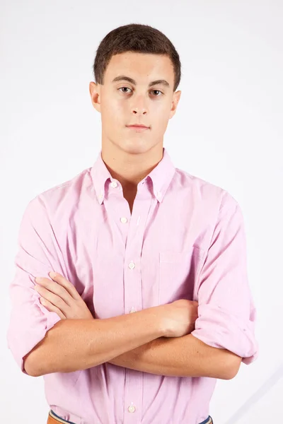 Thoughtful Man His Arms Crossed — Stock Photo, Image