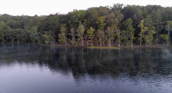 Lac Matin Avec Brume — Photo