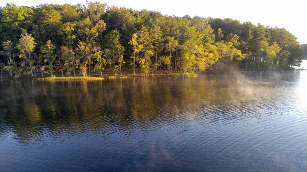 Lac Matin Avec Brume — Photo