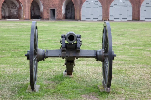 Cannon Sitting Green Grass — Stock Photo, Image