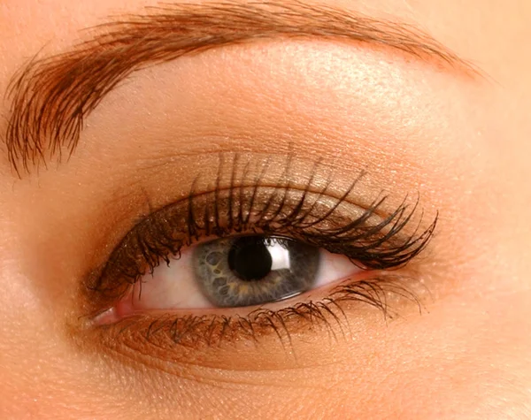 Closeup Woman Eye Eye Liner Mascara — Stock Photo, Image