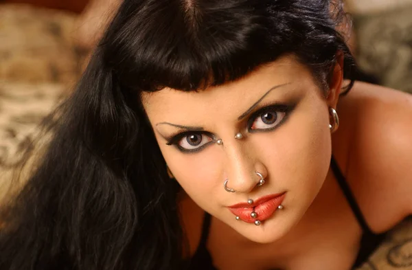 Tattoo Taboo Vamp Mujer Bsmd Utiliza Encanto Astucia Para Seducir — Foto de Stock